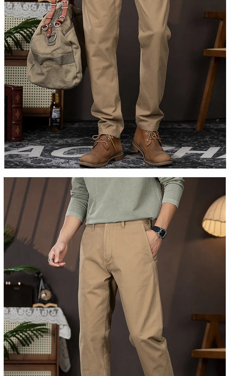 men business casual fashion pure cotton commute pants japanese streetwear amikaji fashion straight cargo pant trouser unique cargo style 1899