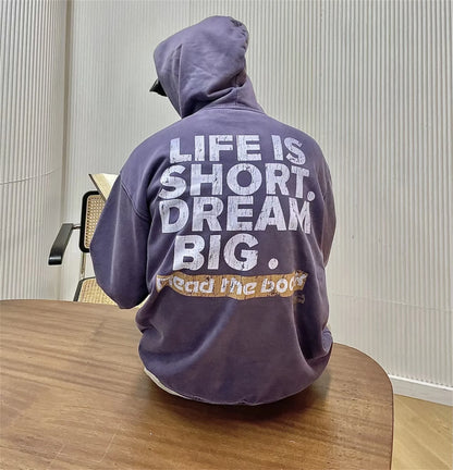 FP Brand Fashion New REEBORN Cracked Slogan Print High-Street Oversized Casual Cotton Hoodie Sweatshirt Street King Limited