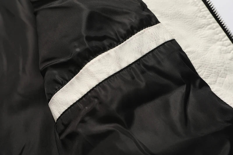 Autumn Winter Bomber Leather Jacket Men Scorpion Embroidery Hooded Jacket PU Leather Motorcycle Mens Ryan Gosling Drive Jacket Street King Limited