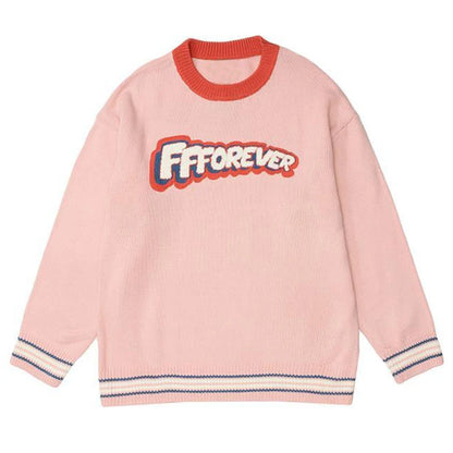 Japanese Sweater Men Y2k Vintage Letter Pullover Knit 2023 Autumn Winter Clothing Harajuku Sweater Oversize Jumper Knitwears Street King Limited