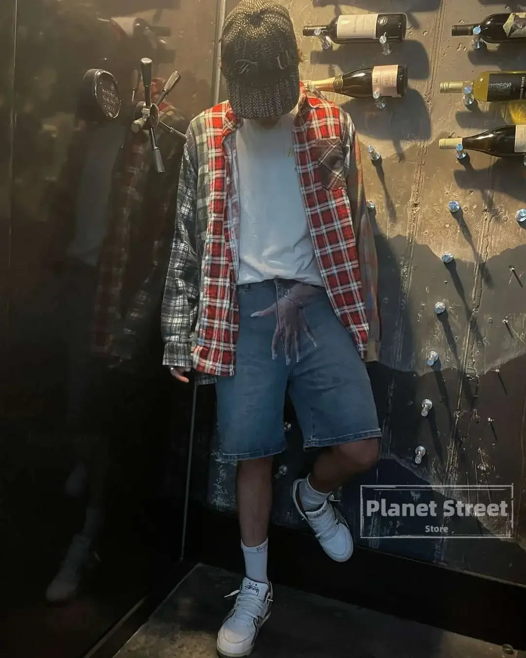 harajuku y2k short baggy jeans palm print graphic pants men fashionstyle denim streetwear gothic sweatpants shorts men clothing unique joggers style 4286