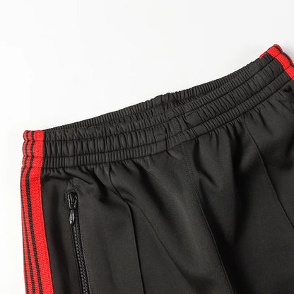 new lake green pants men woman trend loose casual pattern embroidery side edge weaving stripe joggers sweatpants unique joggers style 5238