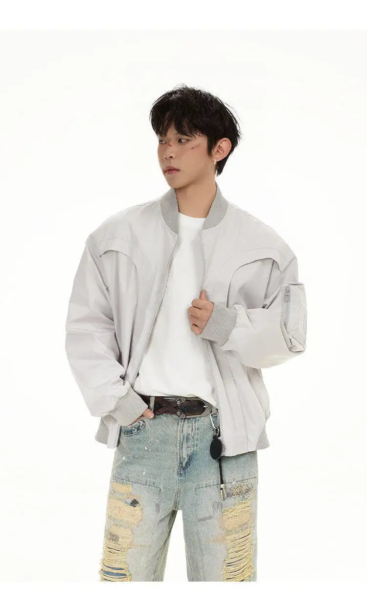 spring autumn cleanfit bomber jacket men streetwear fashion loose casual hip hop short cargo motorcycle jacket women coat unique cargo style 474