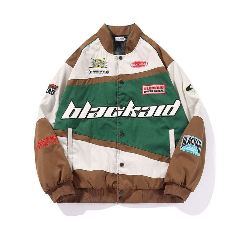 "Backyard" Unisex Men Women Streetwear Graphic Baseball Jacket Daulet Apparel