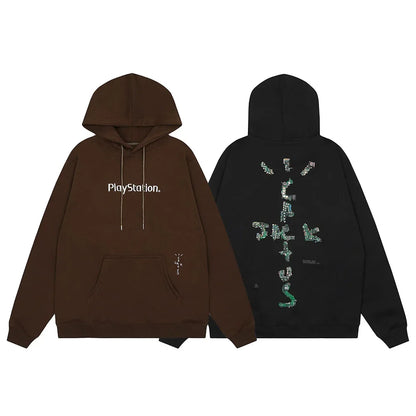 Front Pocket Cactus Jack Pullover Hooded Sudaderas Men and Women High Street Ropa Hombre Hoodies Oversized Loose Sweatshirts Street King Limited