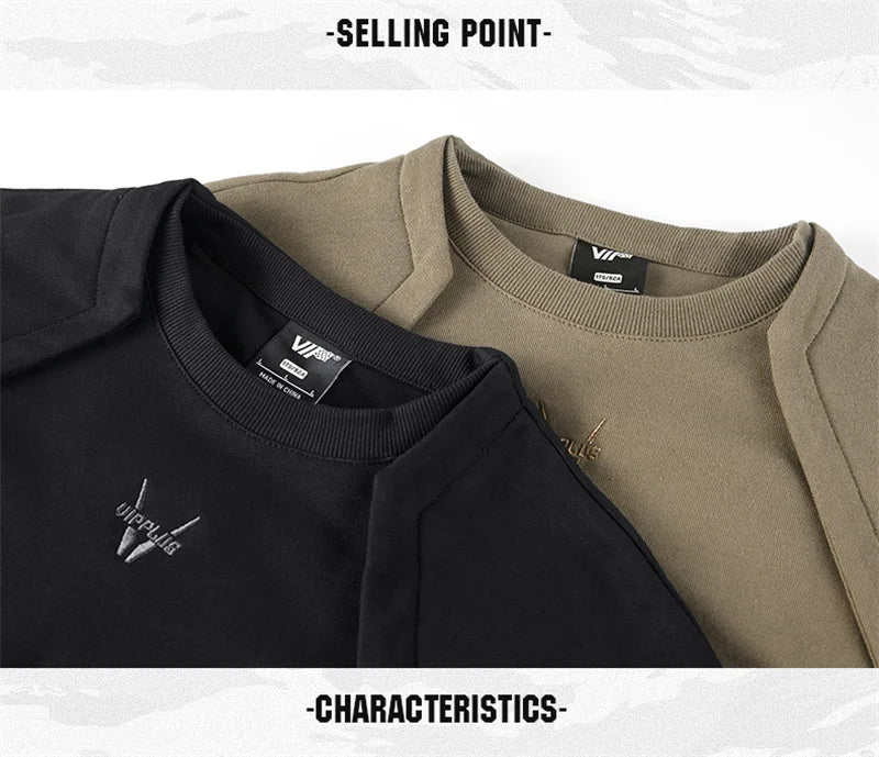 2025 New Patchwork Crewneck Sweatshirt Men's Embroidered Design Long Sleeve Sudaderas Para Hombres High Street Y2K Tracksuit Street King Limited