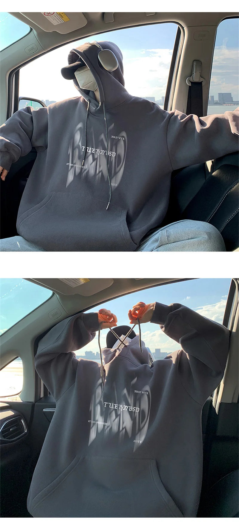 New Gothic Letter Printed Hoodies For Men Autumn Hip Hop Oversized Hooded Sweatshirt Y2K Streetwear Graphic Hoodie Tracksuit Street King Limited