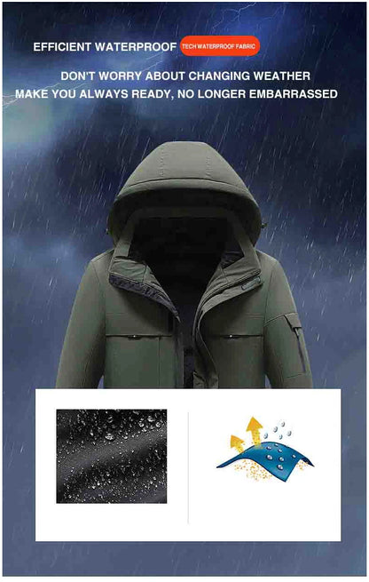 rainbowtouches heating jacket men winter electric heated clothes usb charging waterproof windbreaker heat outdoor skiing coat unique default style 5258