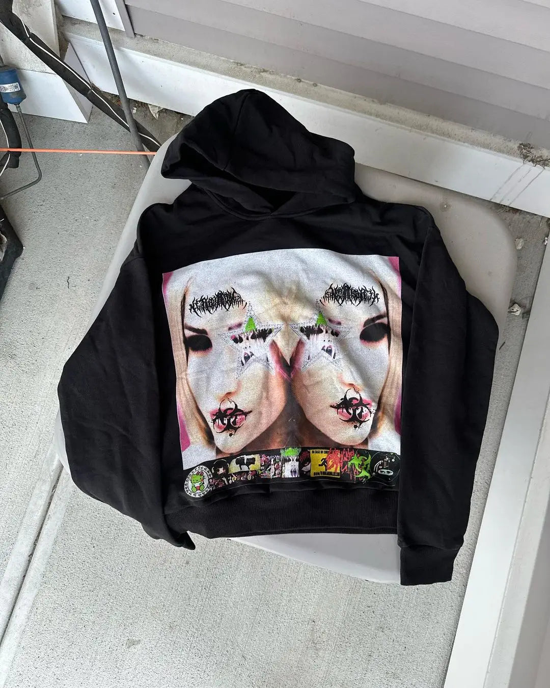 Harajuku Vintage Hoodie Oversized Goth Streetwear Tops Grunge Hoodies Women Couples 2024 Sweatshirt Gothic Y2k Clothes Street King Limited