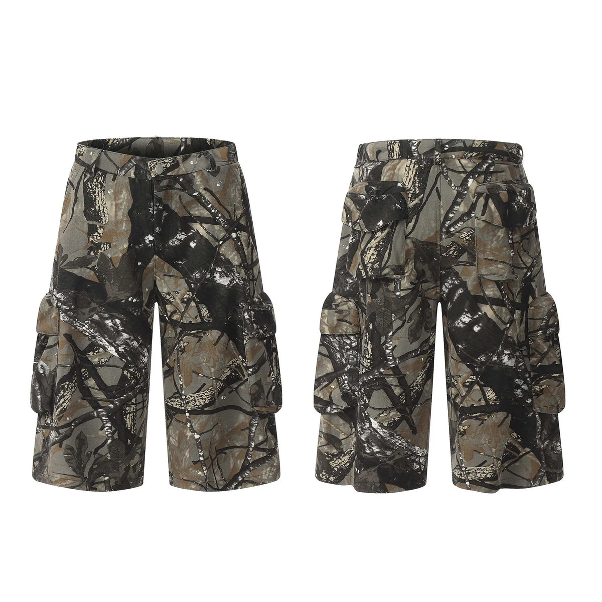men camouflage cargo shorts 2024 summer fashion tactical shorts cropped pants streetwear hip hop harajuku shorts y2k baggy cargo bottoms