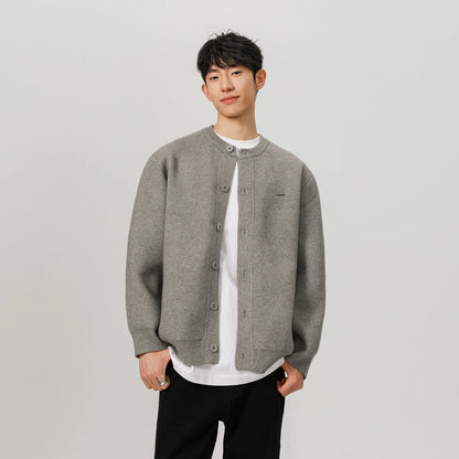 900G High Quality Thicken Baseball Cardigan Sweater Men Fashion Loose Causal Knitted Sweater Coat Cityboy Jumper Jacket Street King Limited