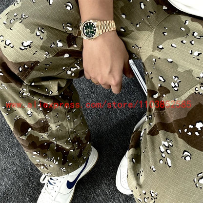 2024 new american vintage direct casual functional work pants heavy duty washed outdated logging pants desert camo high street unique default style 2775