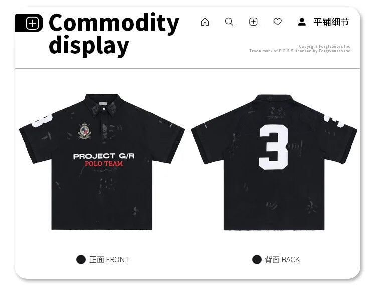 Embroidered patchwork shirt Street King Limited