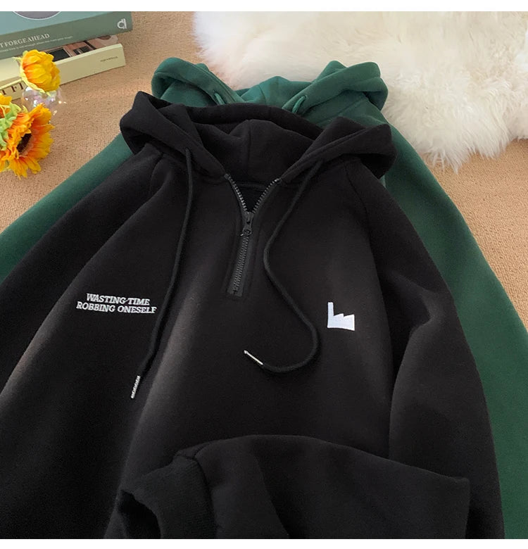 Men's Hoodies Trendy Brand Printing Fashion Drawstring Hooded Harajuku Unisex Street Sweatshirts Autumn Winter New Male Clothing Street King Limited