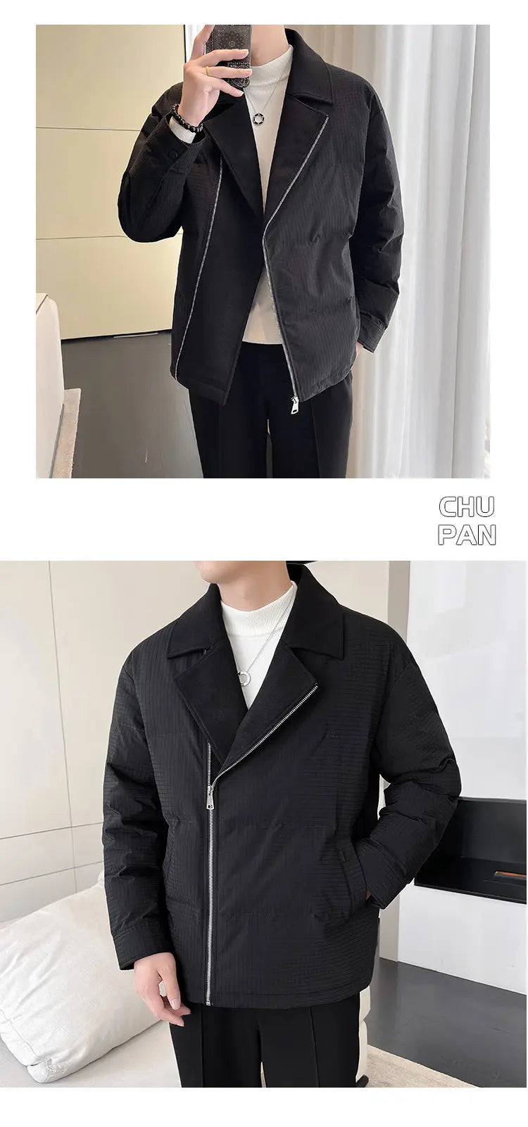 winter suit collar splice cotton padded jacket men business casual fashion plus size parkas jacket thick warm coat man outerwear unique default style 1491