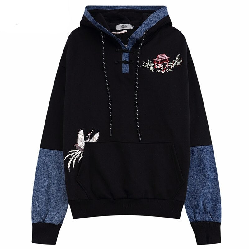 "Crane Bridge" Unisex Men Women Streetwear Graphic Hoodie Daulet Apparel