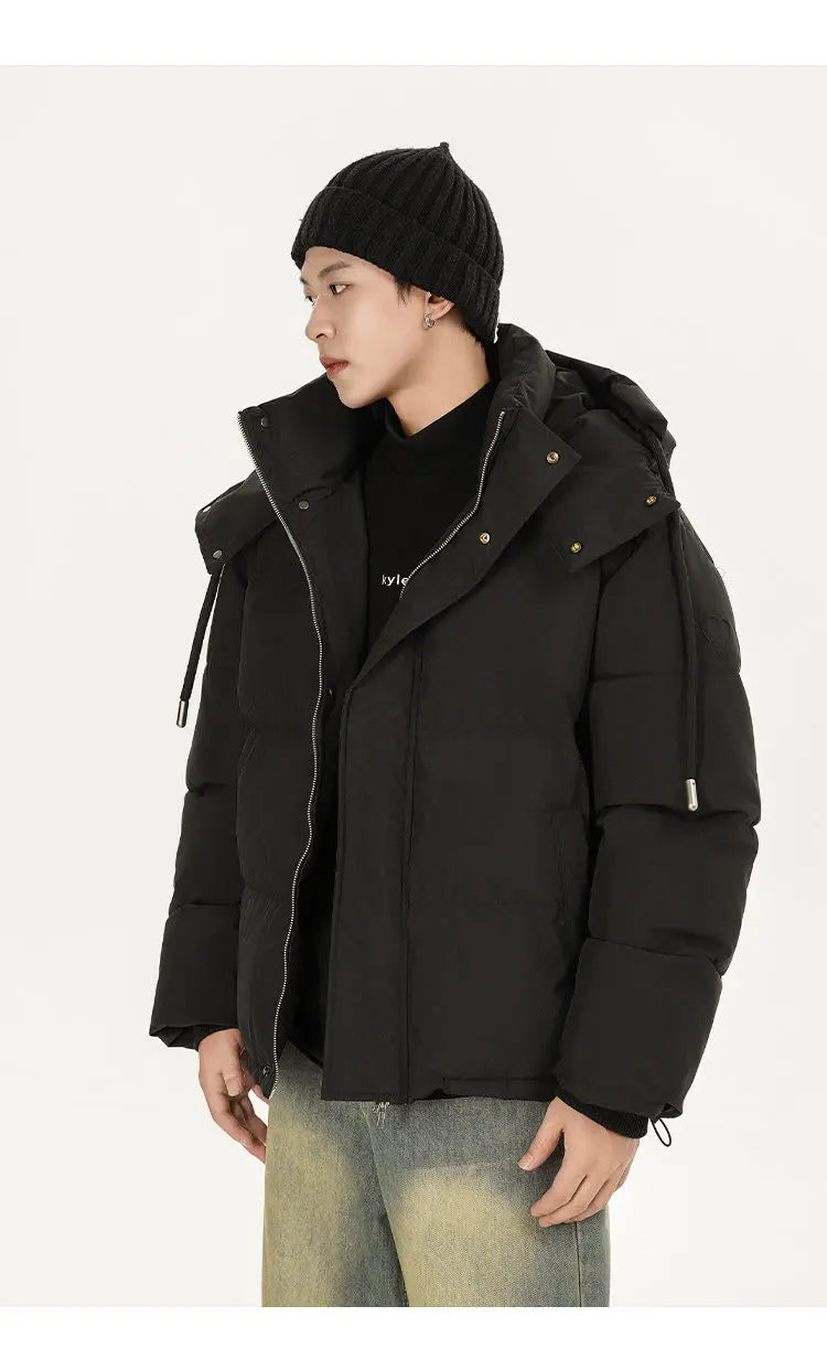 men women winter fashion loose casual cotton padded hooded parkas jacket campus boy gril thicken warm snow coat outerwear unique default style 1062