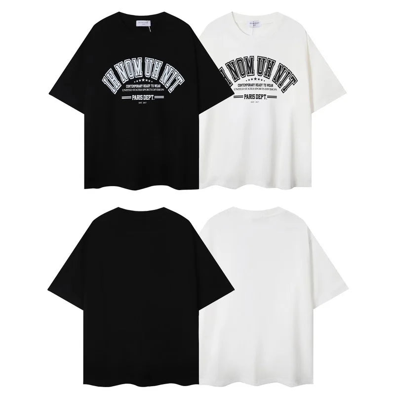 Black White IH NOM UH NIT Short Sleeve Tops Tee Men Woman Best Quality Simplicity Cotton Loose Versatile T Shirts Street King Limited