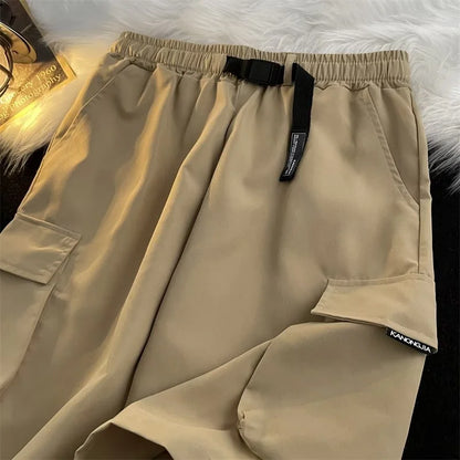 summer mens breathable cargo shorts 2025 multi pockets shorts homme loose gym short pants casual outdoor beach short overalls multi-pocket cargos