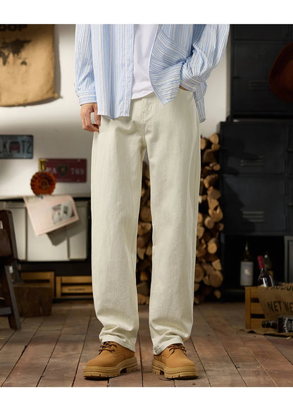 men classic fashion vintage casual loose plus size 28 42 straight white soft denim jeans pant cityboy jeans long trousers man unique jeans style 2005