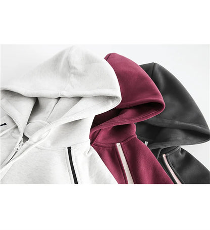 Autumn Oversized Zipper Hoodies For Men New Casual Hooded Cardigan Jackets Streetwear Patchwork Fleece Y2K Hoody Sweatshirts Street King Limited