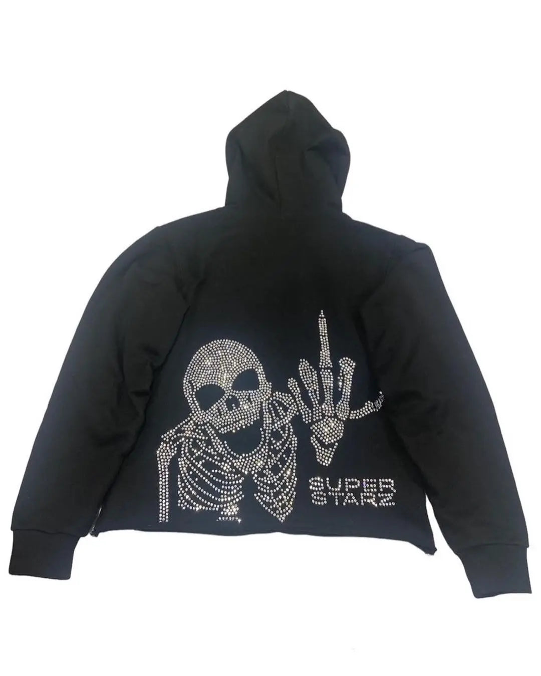 Harajuku Oversized Diamond skull Print Streetwear Hoodie Vintage Streetwear Tops Sweatshirt Goth Hoodies Women Y2k Clothes Street King Limited