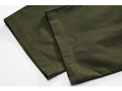 multi pocket mens wide leg straight cargo pants korean fashion track pants male casual loose mopping trousers four seasons unique cargo style 1031