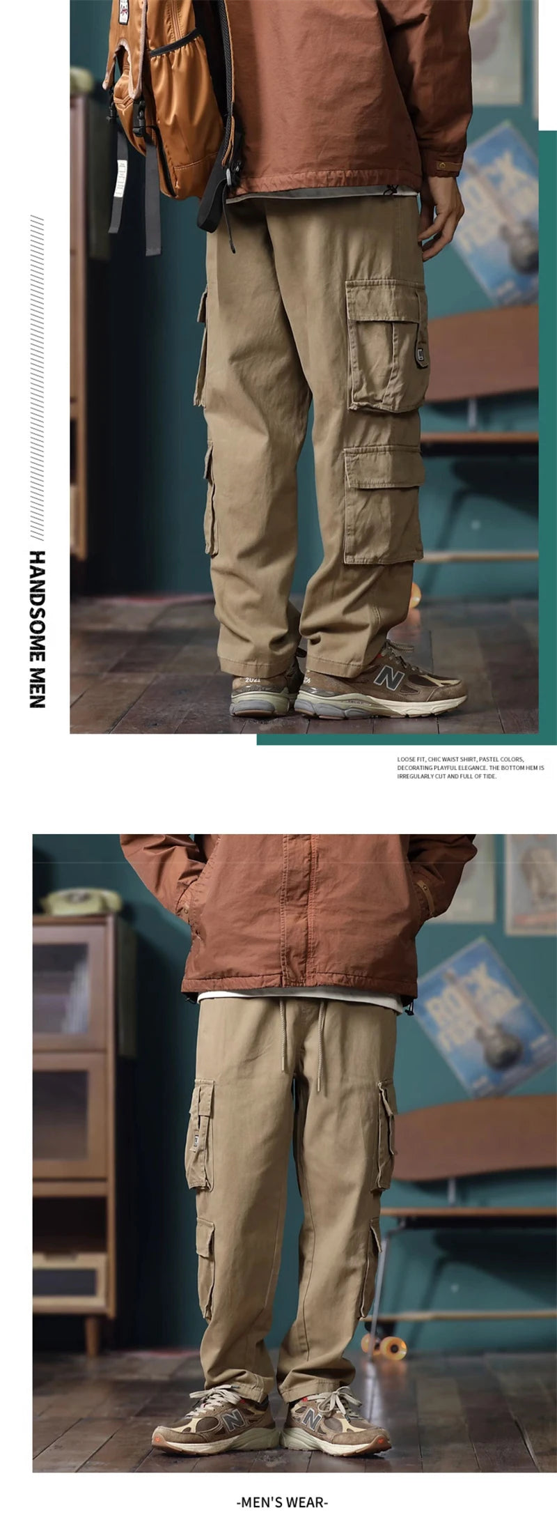 american vintage baggy cargo pants men outdoor sport military tactical sweatpants y2k straight multi pocket overalls trousers unique joggers style 463