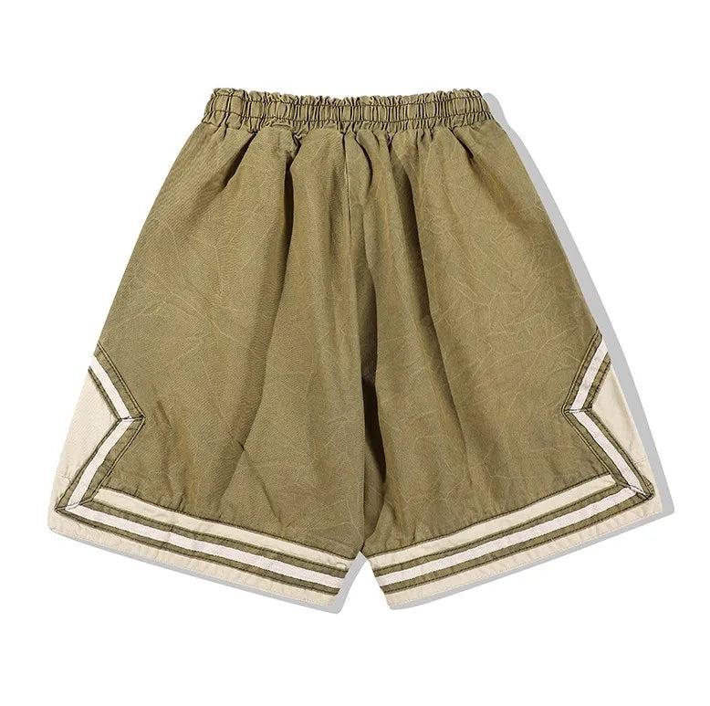 New 2021 luxury Novelty Men Comfortable Classic Striped DIRTY Old Wash Skateboard Street Cotton Casual Shorts Kanye west A202 Street King Limited