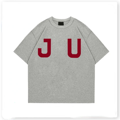 Fashionable Korean Retro Hip-hop Trendy Brand Letter Printed T-shirt Men Ins Niche Design Street Y2K Round Neck Half-sleeved Top Street King Limited