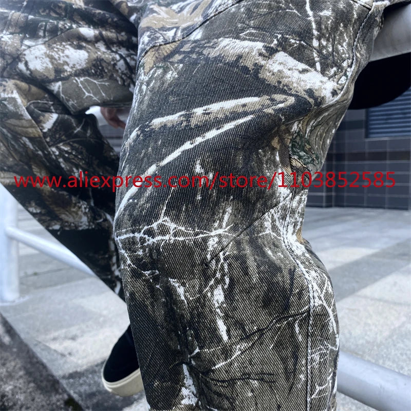 new autumn vintage straight leg casual functional work pants american high street heavyweight washed worn tactical pants clothes clean everyday pants