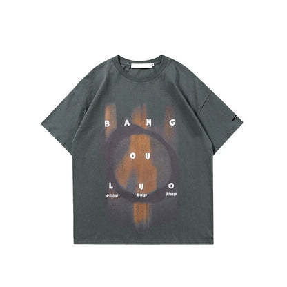 Rainbowtouches 2022 Summer Half-Sleeve T-Shirt Unisex High Street Vintage Graphic T Shirts Loose Casual Street Fashion Hip Hop Street King Limited