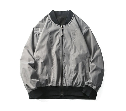 double side wearable men spring autumn streetwear fashion loose casual cargo bomber jacket boyfriend cleanfit coat outerwear unique cargo style 923