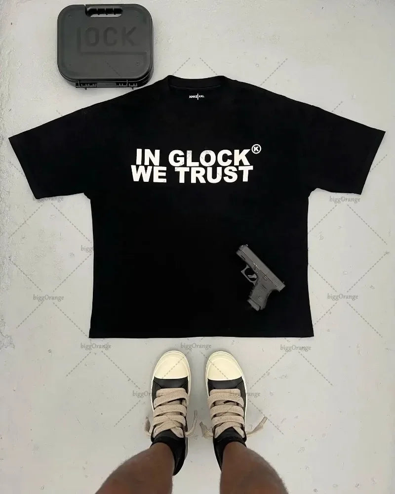 y2k Street Hip Hop Goth Letter Pattern Oversized T-Shirt Men's Retro Casual Versatile Short Sleeve Loose Round Neck Top Women Street King Limited