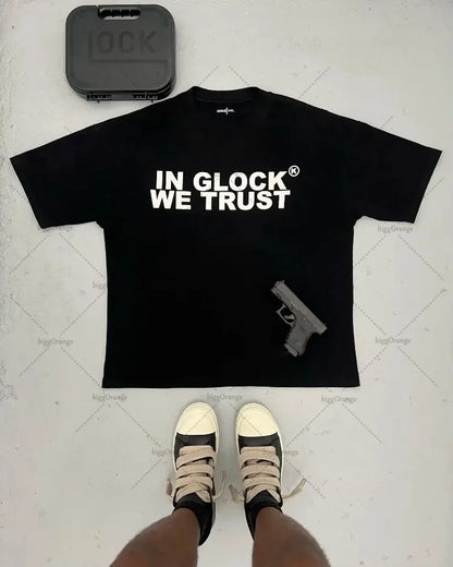 y2k Street Hip Hop Goth Letter Pattern Oversized T-Shirt Men's Retro Casual Versatile Short Sleeve Loose Round Neck Top Women Street King Limited