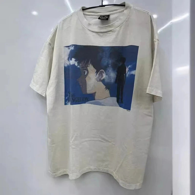 SAINT Short Sleeve Top Tees Men Woman Best Quality Space Exploration Cartoon Photo O-Neck Versatile T Shirt Street King Limited