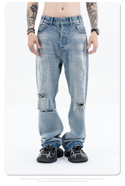 Destroy straight-leg wide jeans Street King Limited