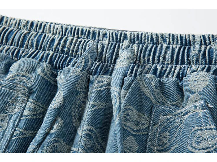 hip hop loose shorts elastic waist pants fashion patchwork half pant mens summer casual drewstring streetwear sportswear jogger unique joggers style 2429