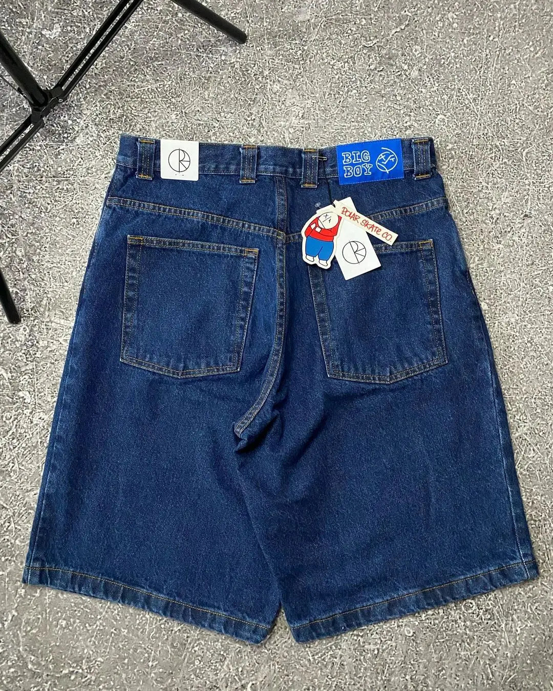 Harajuku Big Boy Embroidery Graphic Pants Retro Hiphop Cartoon Streetwear Denim Shorts Y2k Baggy Jorts Gym Basketball Shorts Men Street King Limited