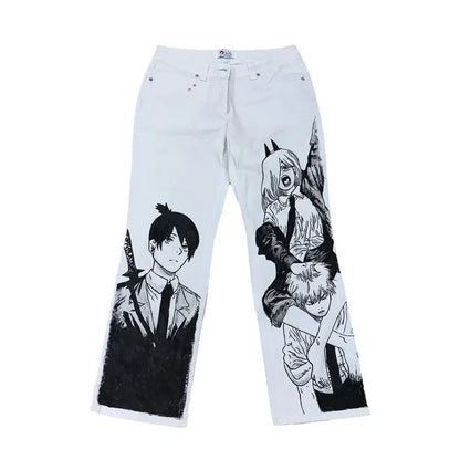 Y2K Harajuku Next Drop Streetwear Jeans for Men Wide Trouser Graphic New Women High Waist wide leg Pants y2k men clothing Street King Limited