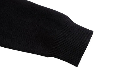 Hip Hop Knitted Sweater Men Winter O-neck Anime Spider Web Pattern Pullover Streetwear Casual Loose Sweater Warm Jumper Knitwear Street King Limited