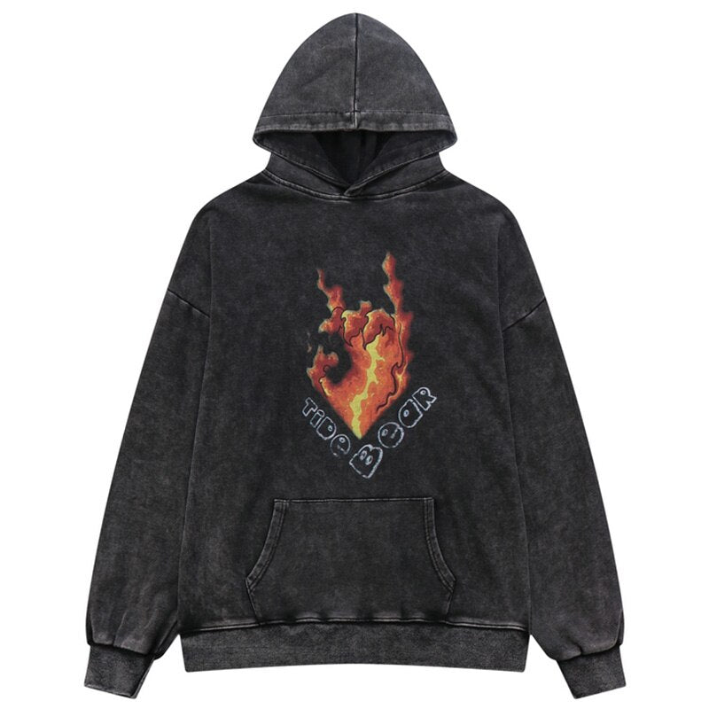 "Top Flame" Unisex Men Women Streetwear Graphic Hoodie Daulet Apparel