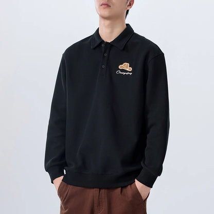 Men Embroidery Fashion Loose Casual Pullover Sweatshirt Spring Autumn Plus Size Hoodies Polo Shirt for Man Clothing Street King Limited
