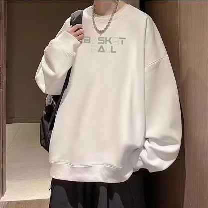 Funny Cartoon Basketball Graphic Pullovers Fleece Sweatshirts Hombre Letter Printed Crewneck Hoodie Y2K Streetwear Clothing Street King Limited