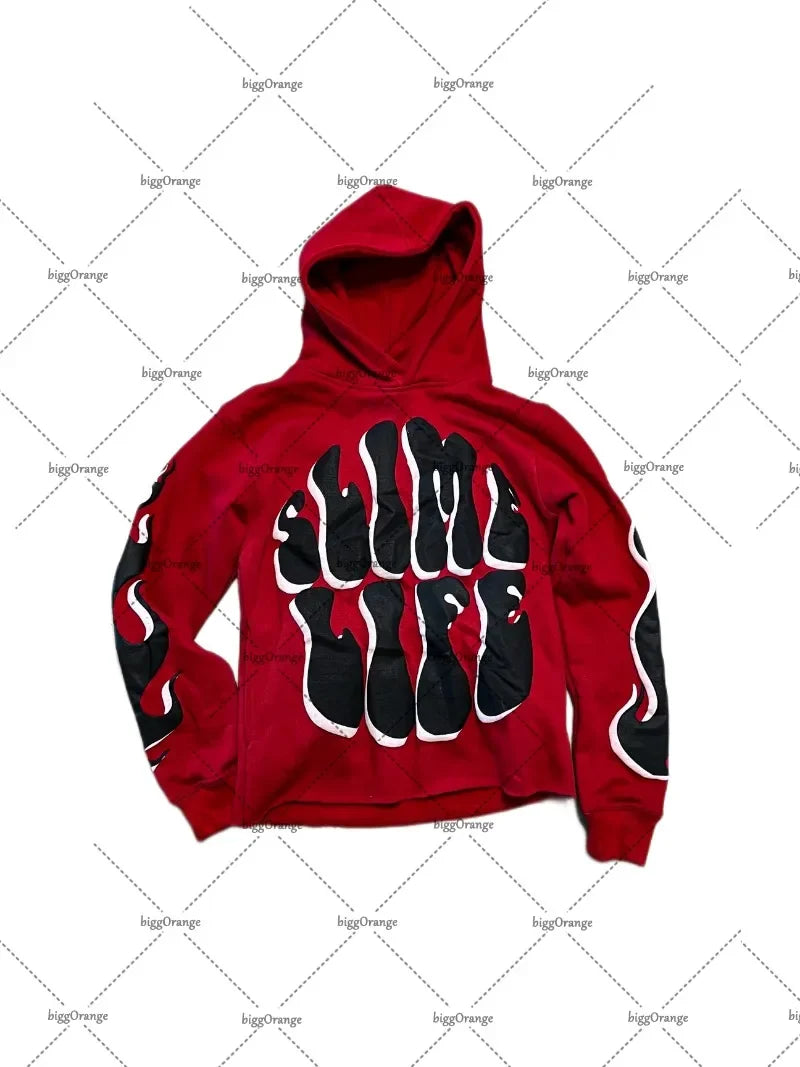 American Trendy Alphabet Oversize Hoodie Men's Y2K2023 High Street Clothing Fashion Loose and Versatile Pullover Sweatshirt Men Street King Limited