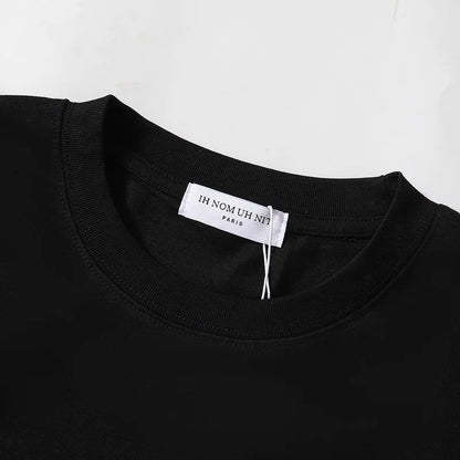 Black White IH NOM UH NIT Short Sleeve Tops Tee Men Woman Best Quality Simplicity Cotton Loose Versatile T Shirts Street King Limited