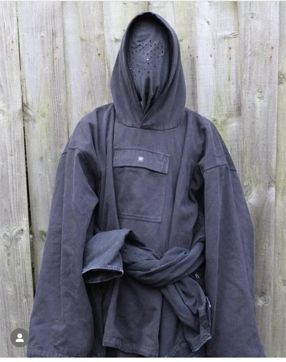 Autumn And Winter KANYE High Street YZY Pure Cotton Loose Men's And Women's Large Charge Shirts Street King Limited