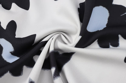 Summer 24SS Vintage Retro Black Flower Direct Print High-Street Casual Beach Style Quality Cold Short Sleeve Shirt Street King Limited