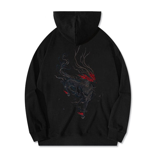 "Black Dragon" Unisex Men Women Streetwear Graphic Hoodie Daulet Apparel