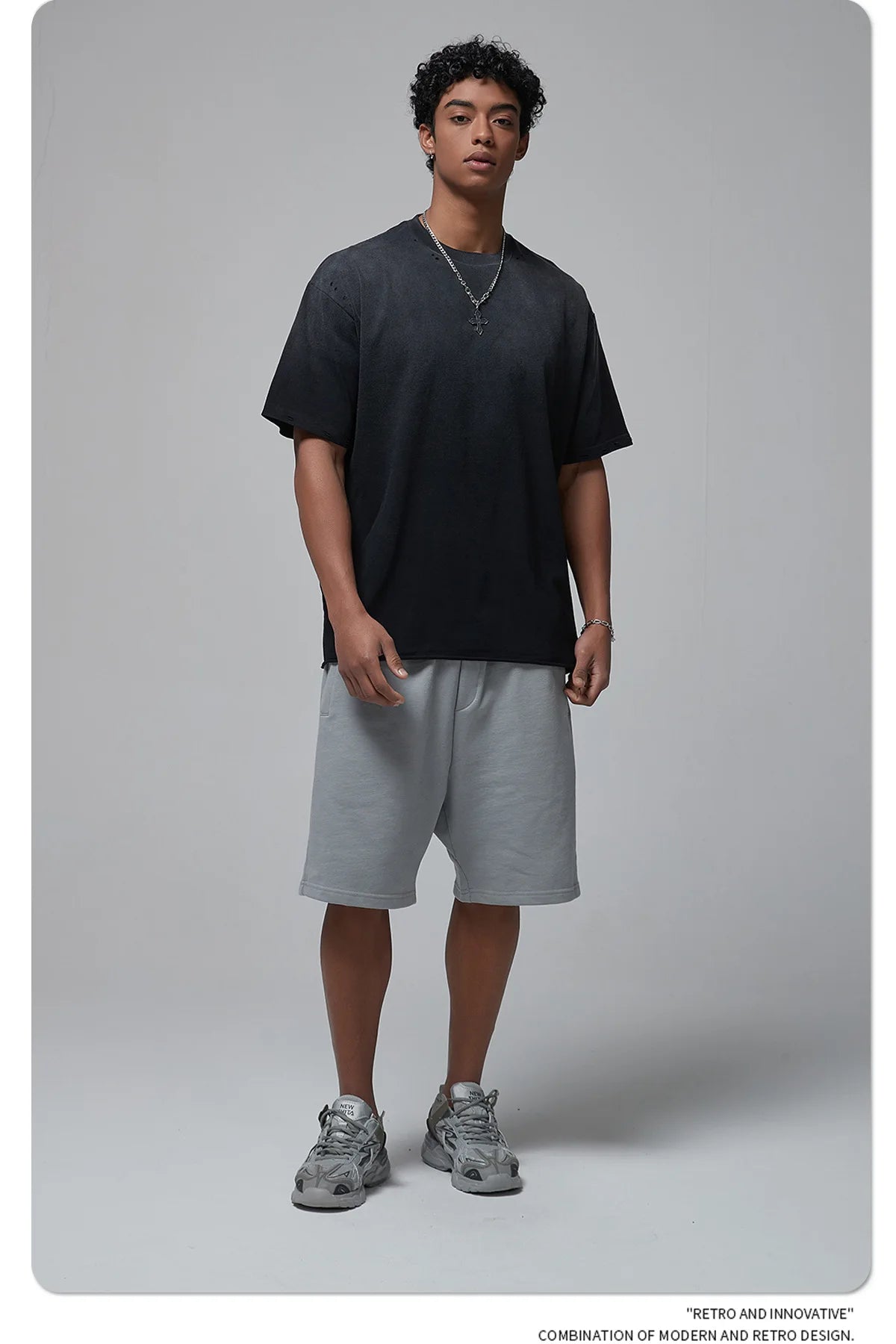 2024 Spring Summer New in Tops Tees Trendy Spray Dye Cut Damaged Washed Y2k Clothes Men's Short Sleeved T-shirt Oversized Street King Limited